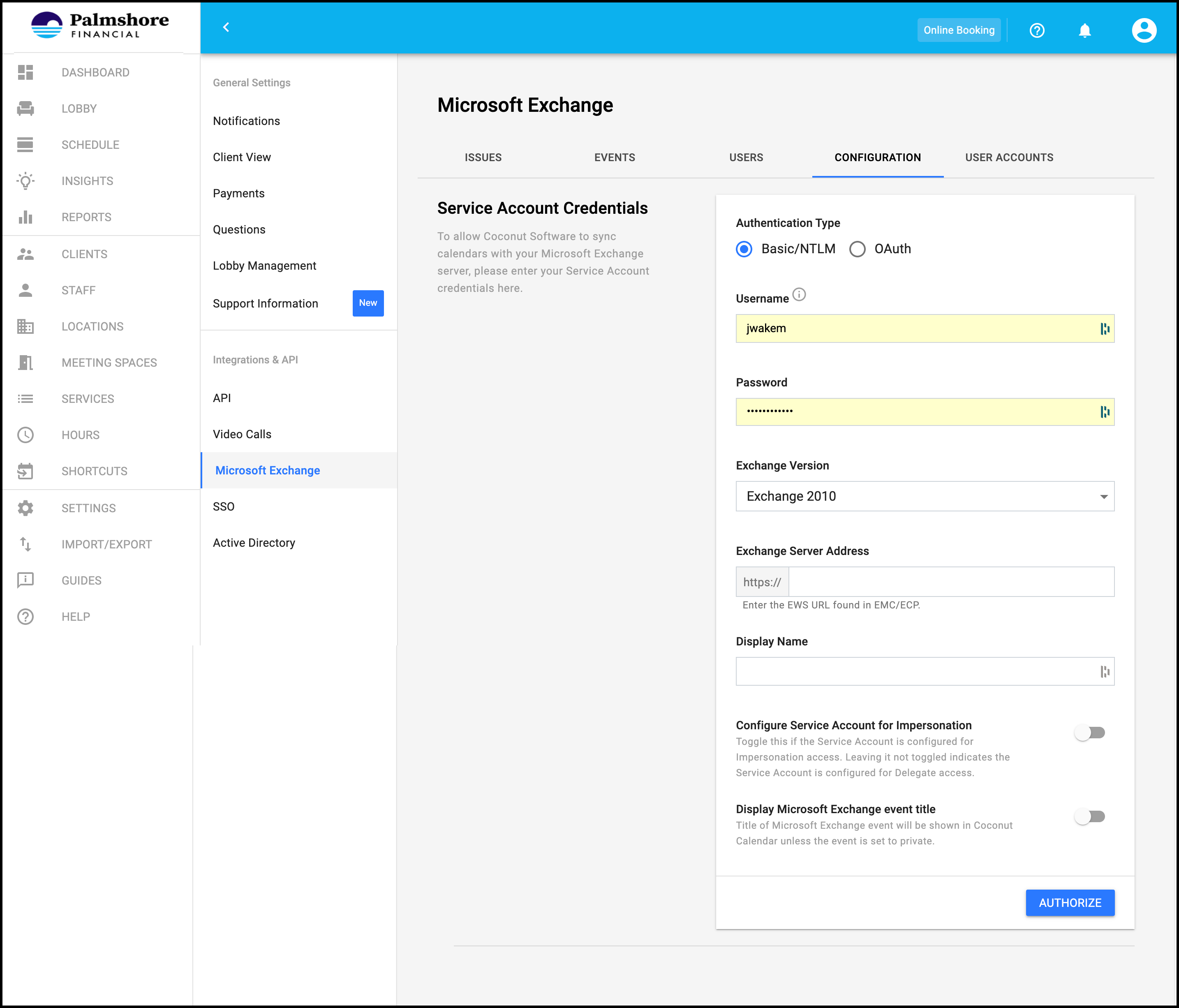 Connecting Microsoft Exchange® to Coconut Calendar Using OAuth
